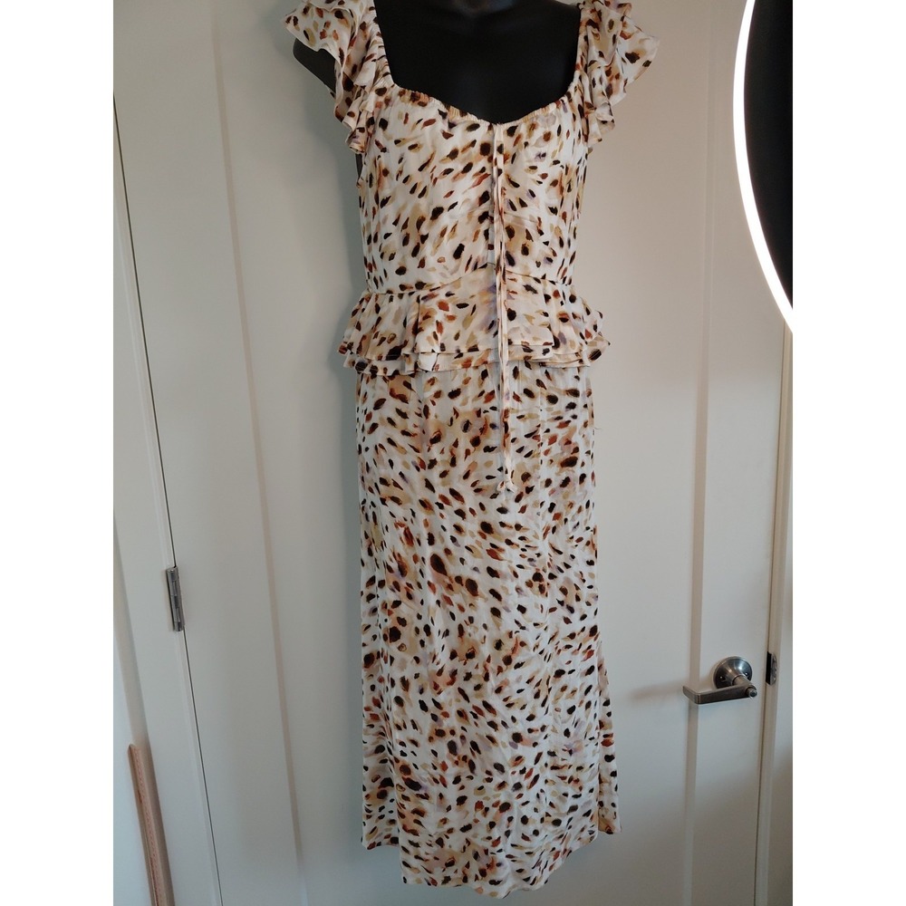 SOFIA VERGARA WOMEN'S RUFFLE SWEETHEART MIDI DRESS Sz XS NWT$36 Boho Y2k Flirty